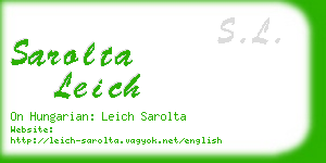 sarolta leich business card